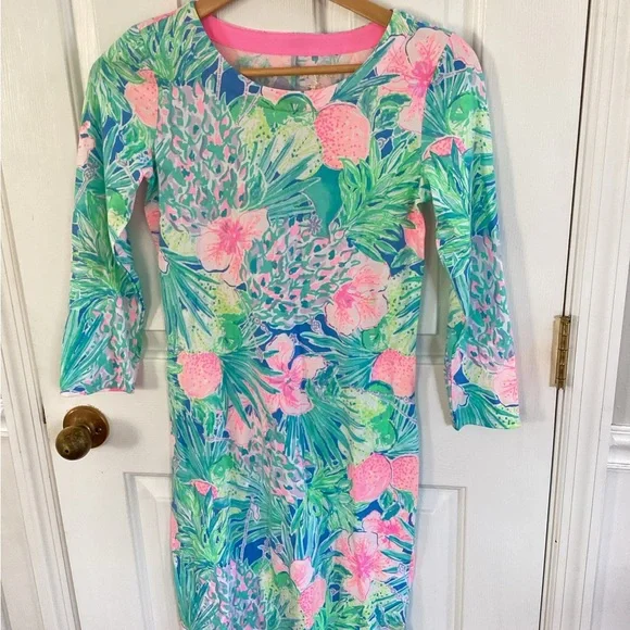 Lilly Pulitzer Charley Dress Swizzle In Xsmall Multi 3/4 Sleeve  Resortwear - Picture 3 of 6